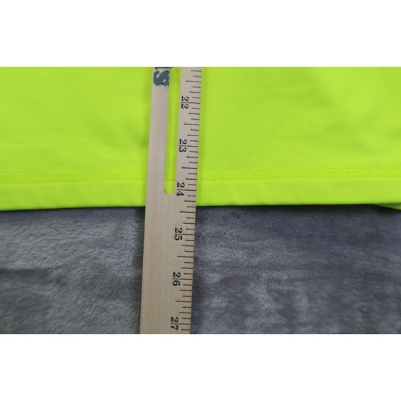 Nike Pro Dri Fit Neon Yellow 1/4 Zip Pullover Women's Size M Running Run - Picture 7 of 7